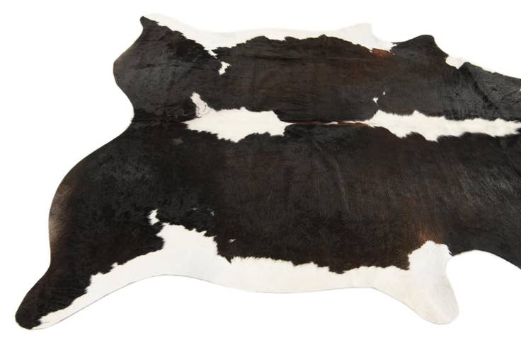 Detail image of 6' 1 x 6' 8 Cowhide Leather Square Rug
