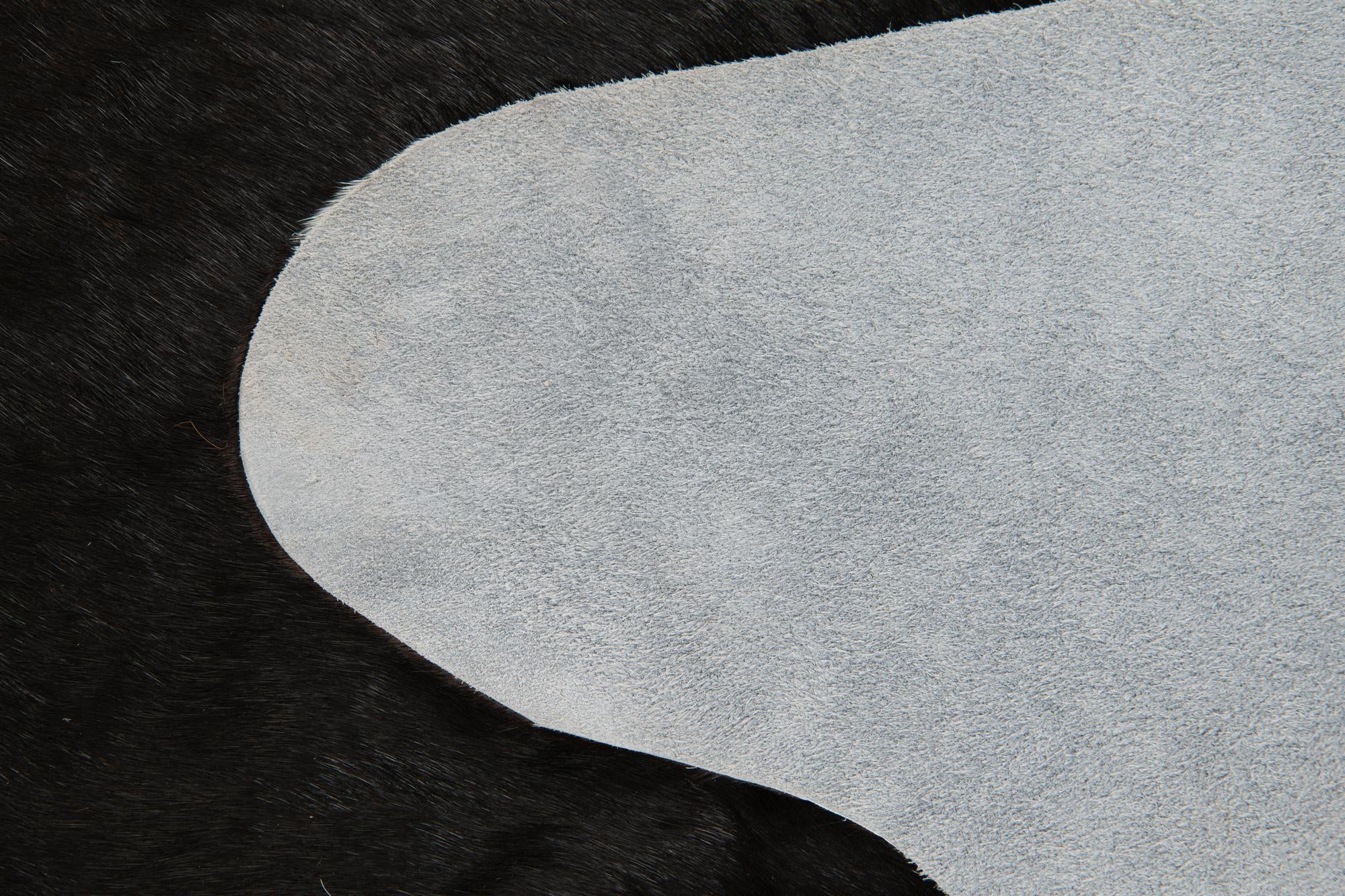 6' 1 x 6' 8 Cowhide Leather Square Rug