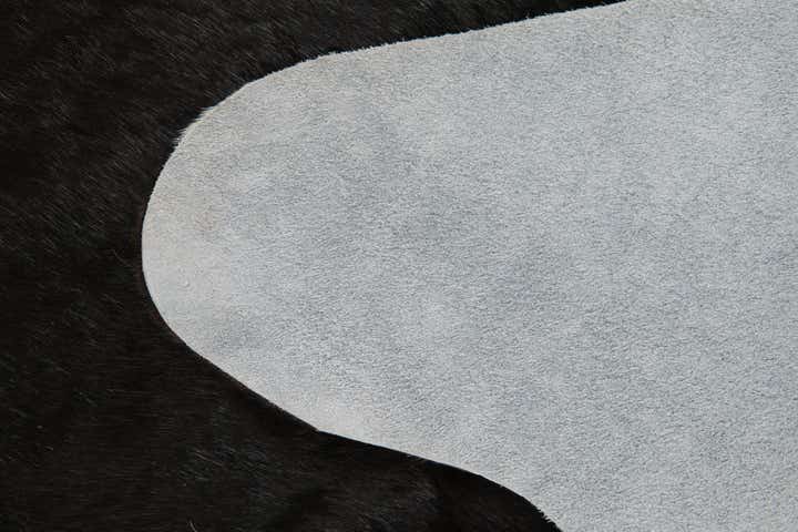 6' 1 x 6' 8 Cowhide Leather Square Rug