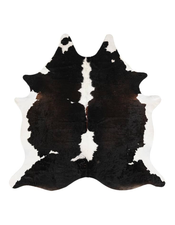 Detail image of 6' 1 x 6' 8 Cowhide Leather Square Rug