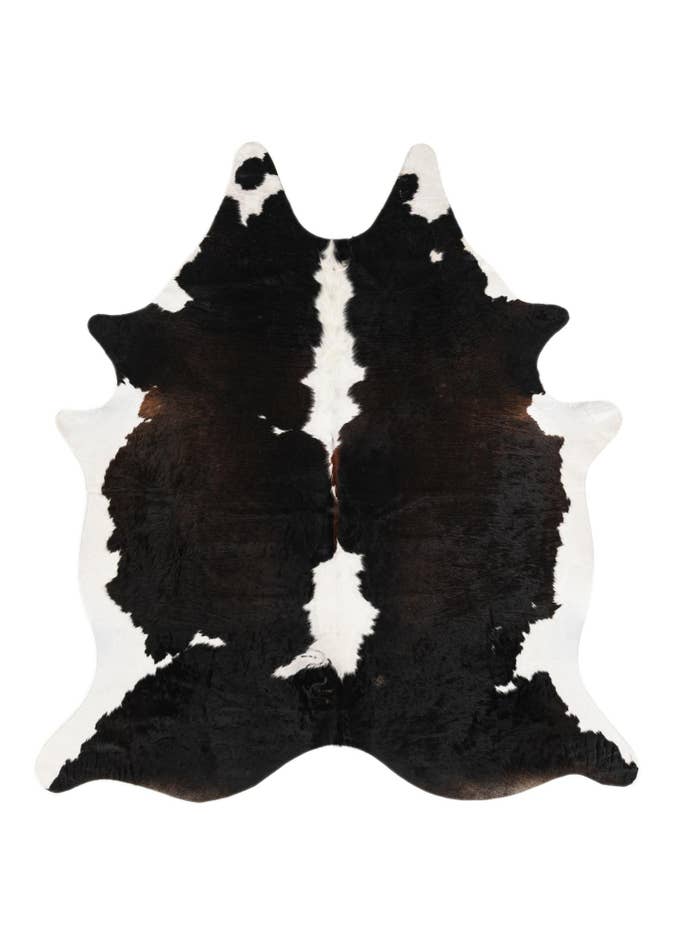 Detail image of 6' 1 x 6' 8 Cowhide Leather Square Rug