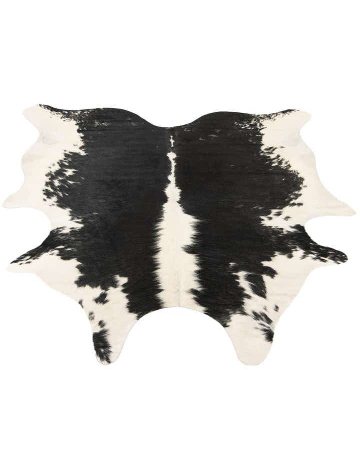 6' 2 x 6' 6 Cowhide Leather Square Rug