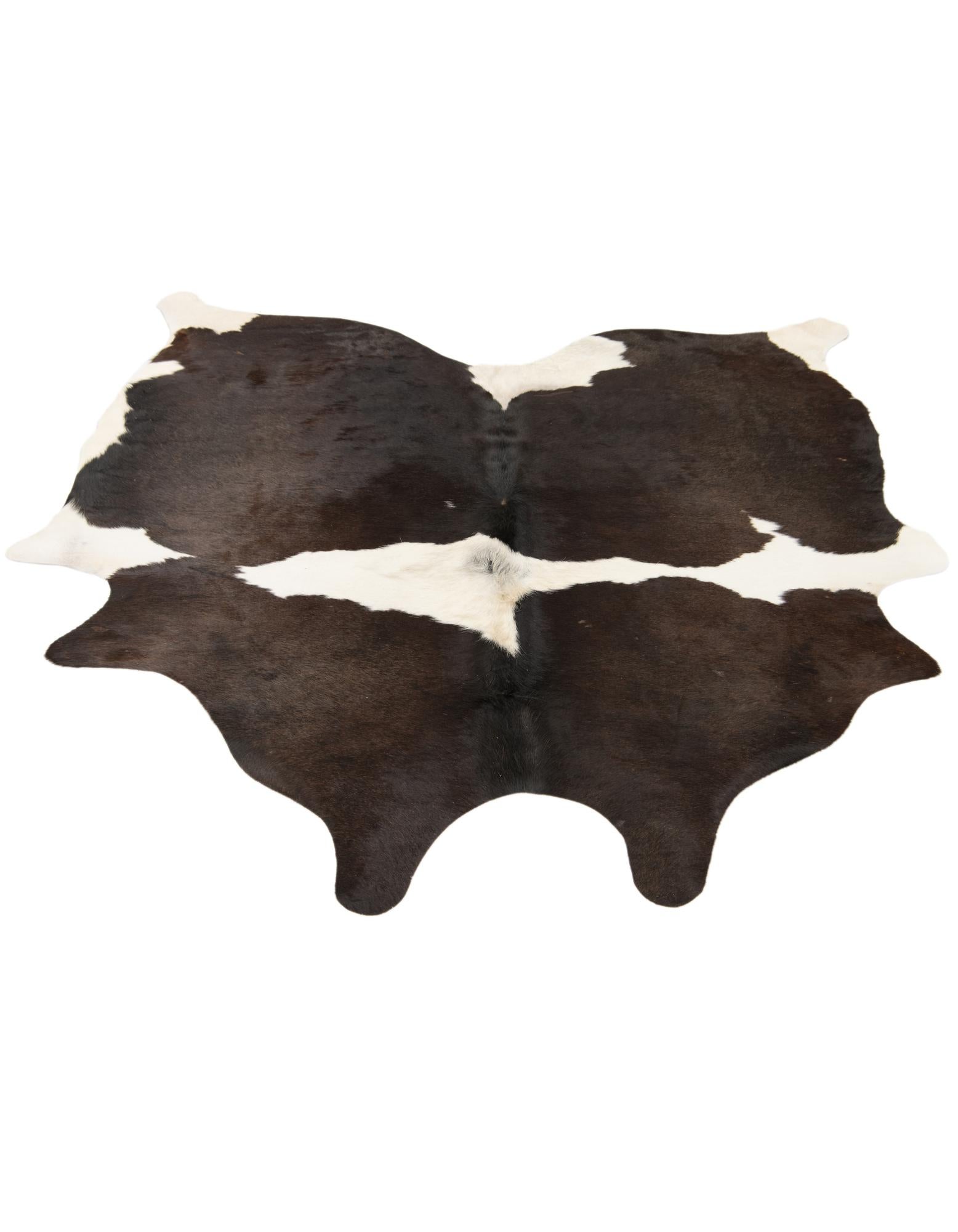 5' x 5' 2 Cowhide Leather Square Rug