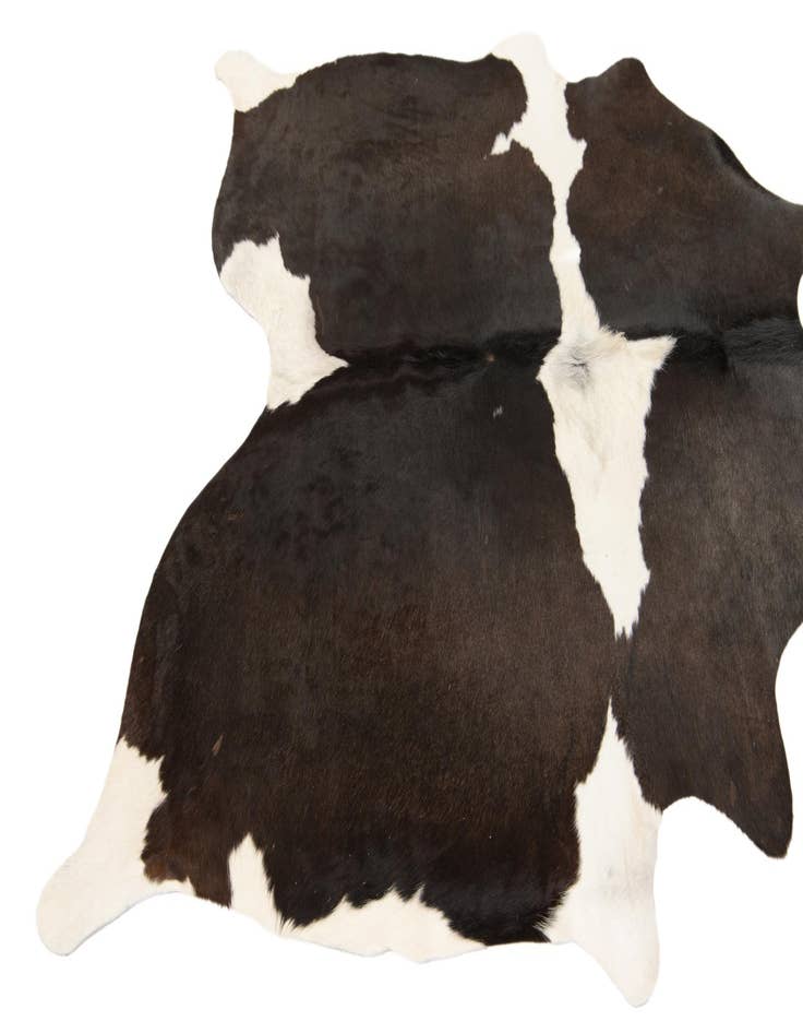 Detail image of 5' x 5' 2 Cowhide Leather Square Rug