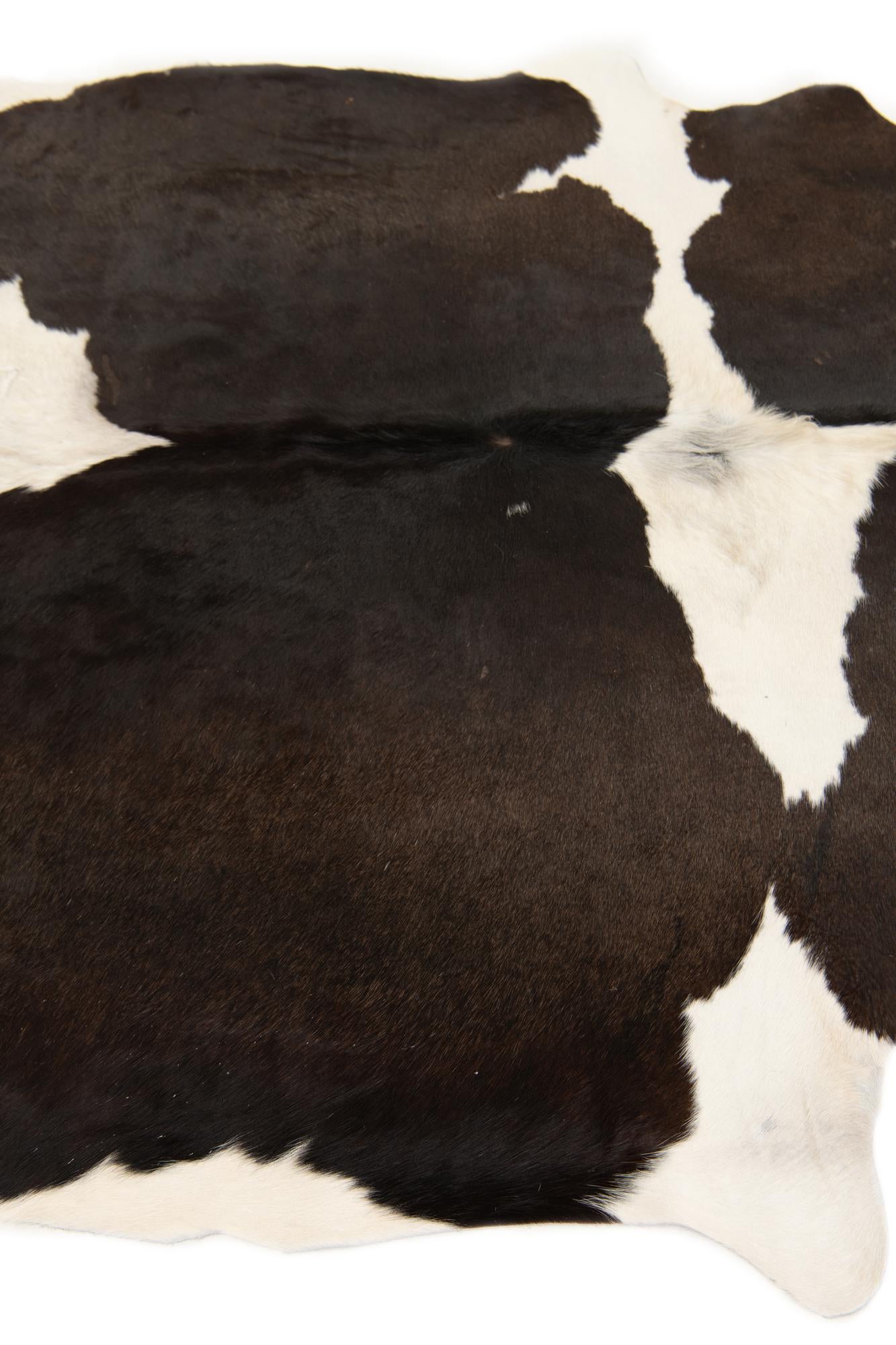 5' x 5' 2 Cowhide Leather Square Rug