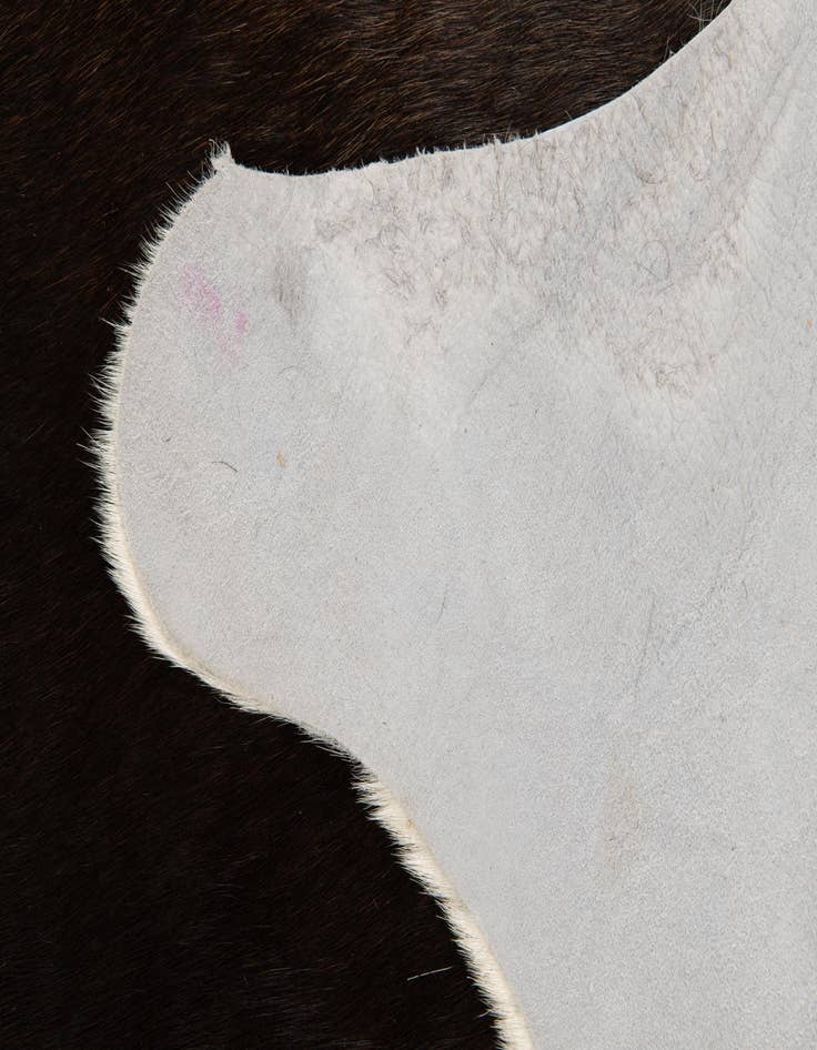 Detail image of 5' x 5' 2 Cowhide Leather Square Rug