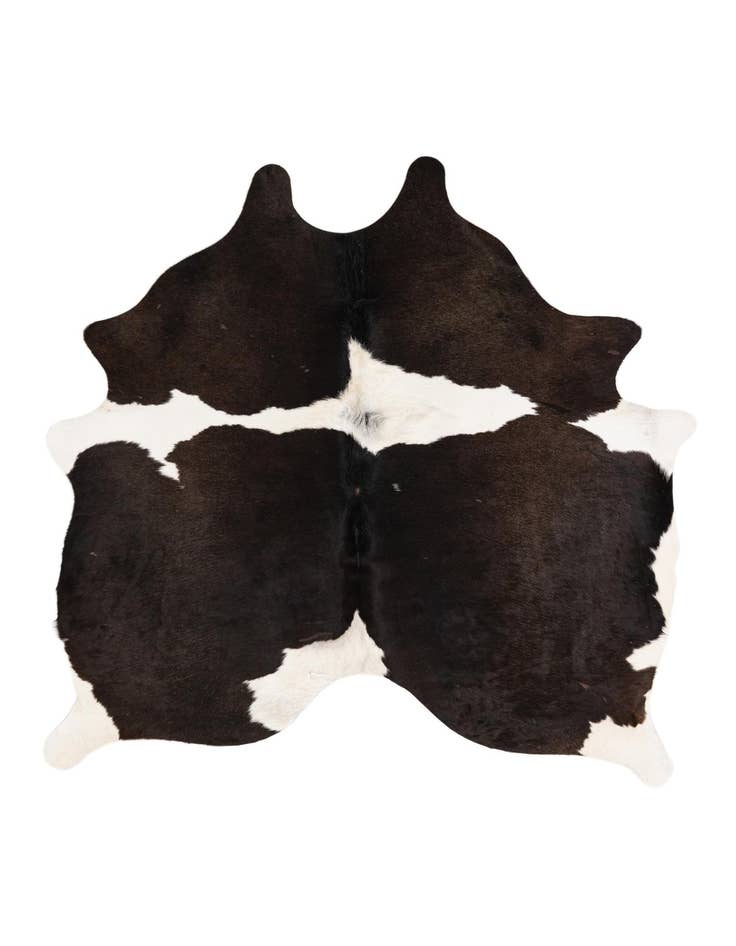 Detail image of 5' x 5' 2 Cowhide Leather Square Rug