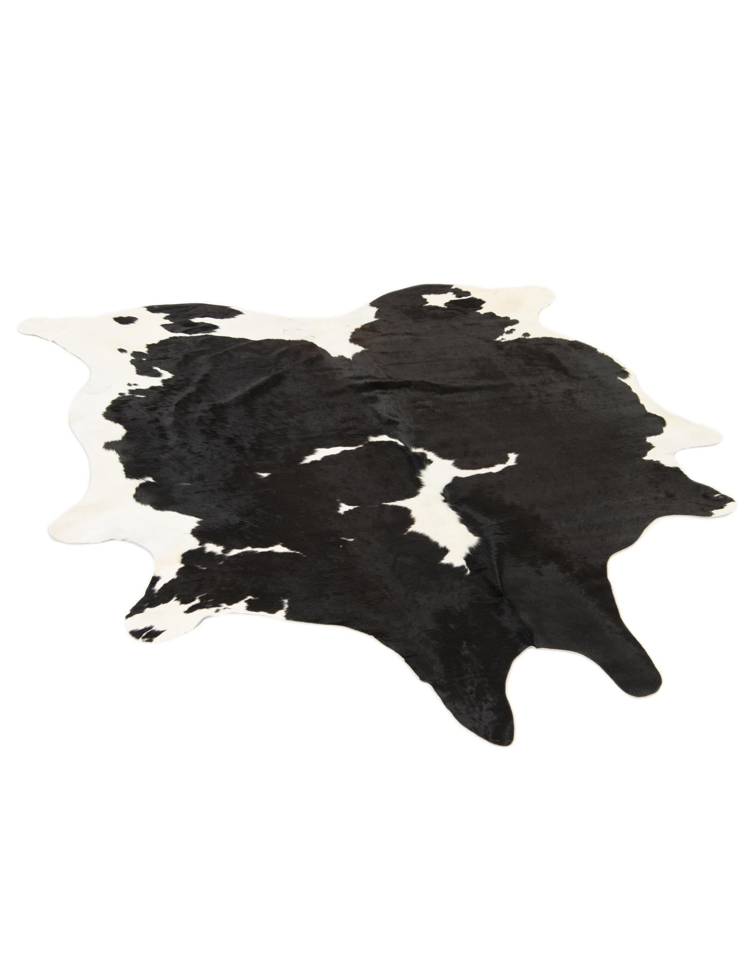 6' 2 x 6' 8 Cowhide Leather Square Rug