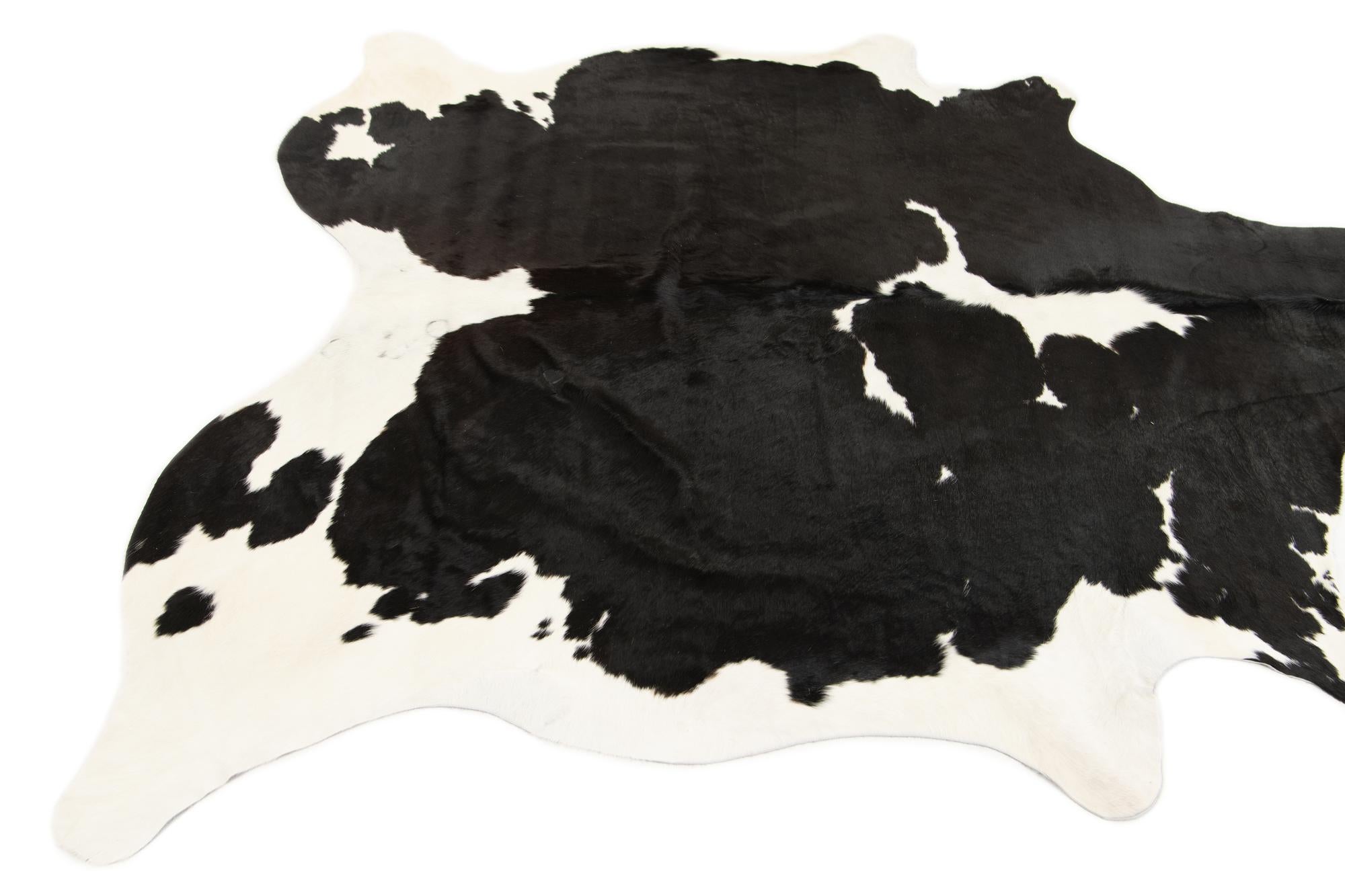 6' 2 x 6' 8 Cowhide Leather Square Rug