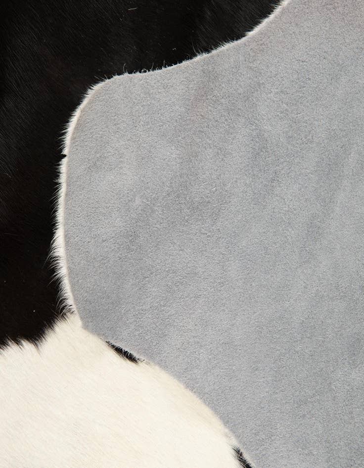 Detail image of 6' 2 x 6' 8 Cowhide Leather Square Rug