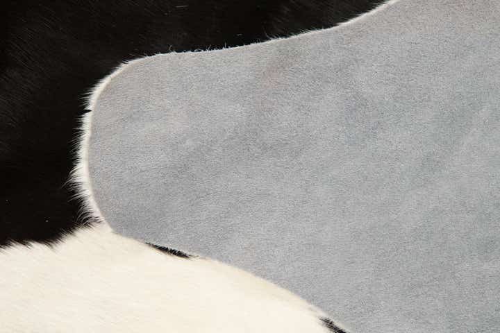 6' 2 x 6' 8 Cowhide Leather Square Rug