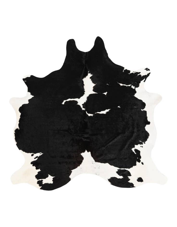 Detail image of 6' 2 x 6' 8 Cowhide Leather Square Rug