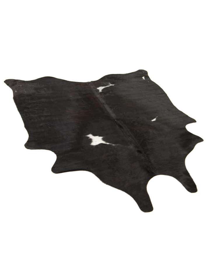4' 8 x 5' 1 Cowhide Leather Square Rug