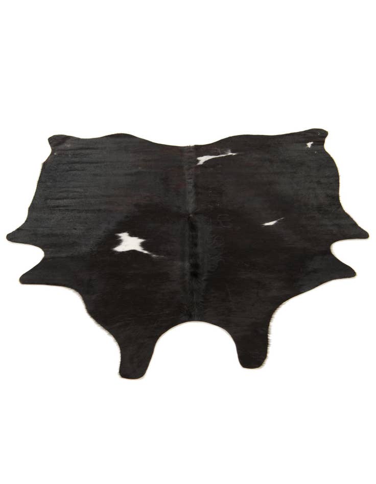 Detail image of 4' 8 x 5' 1 Cowhide Leather Square Rug