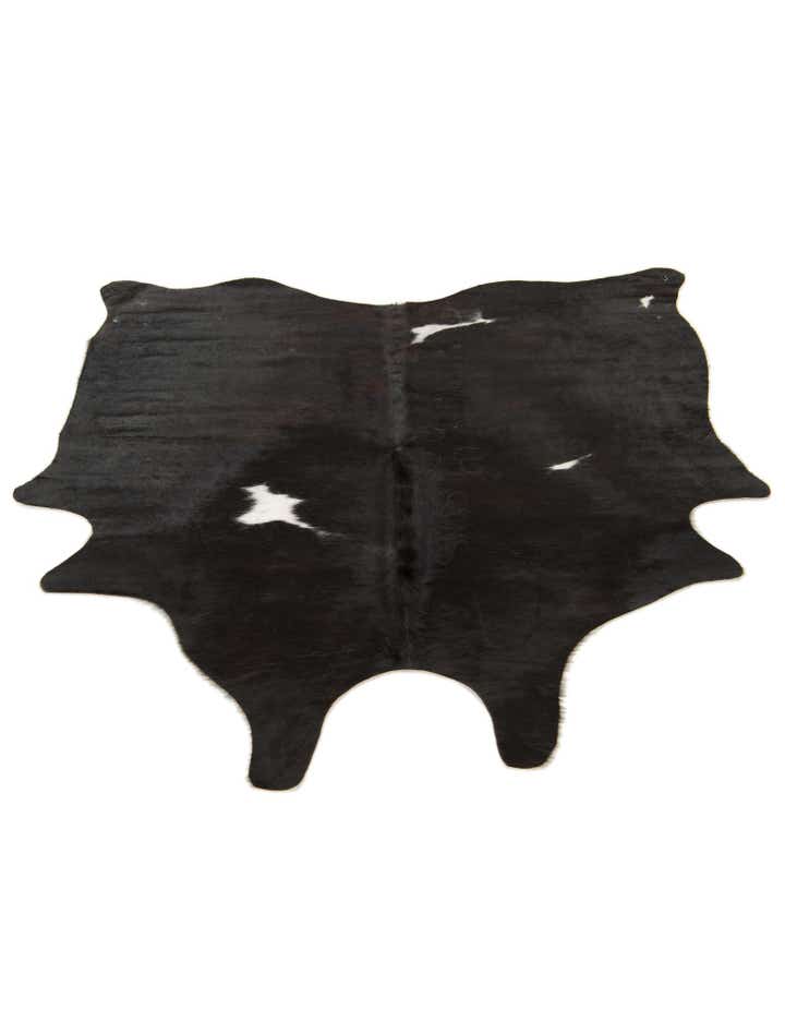 4' 8 x 5' 1 Cowhide Leather Square Rug