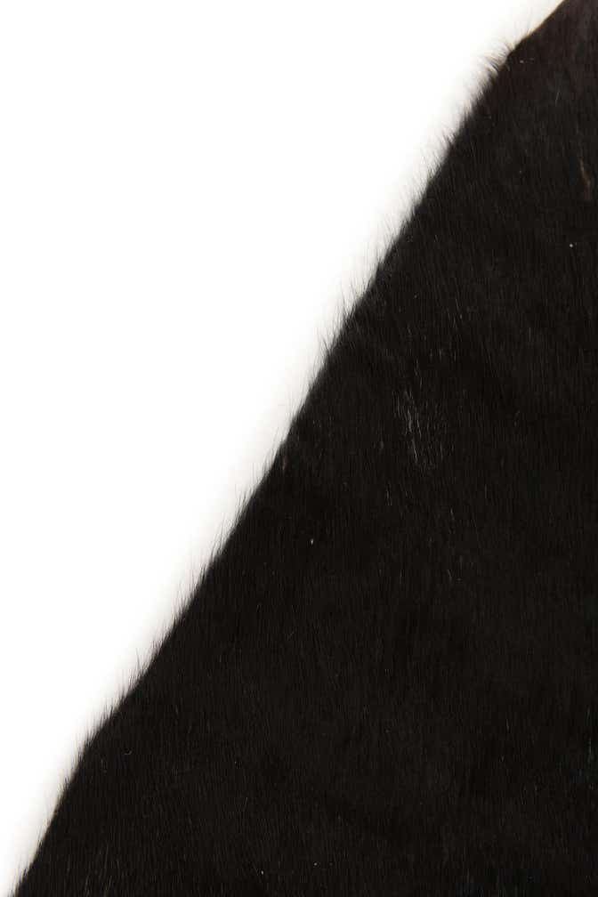 4' 8 x 5' 1 Cowhide Leather Square Rug