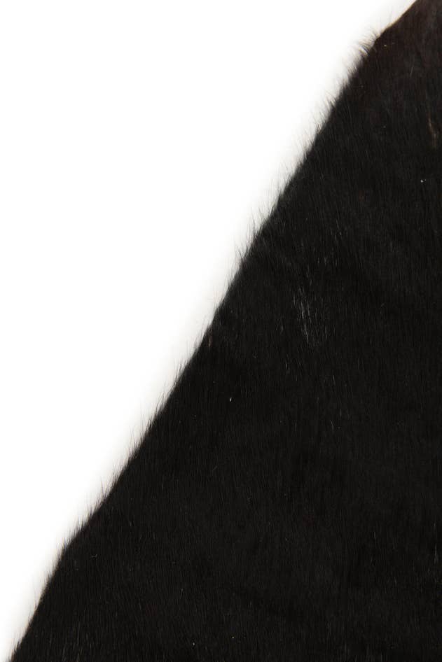 Detail image of 4' 8 x 5' 1 Cowhide Leather Square Rug