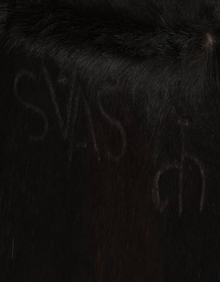 Detail image of 4' 8 x 5' 1 Cowhide Leather Square Rug