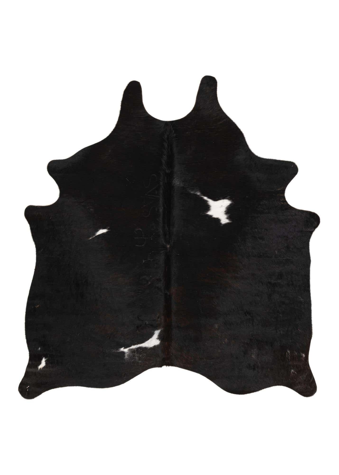 4' 8 x 5' 1 Cowhide Leather Square Rug