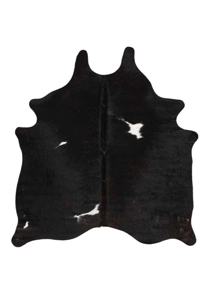 4' 8 x 5' 1 Cowhide Leather Square Rug