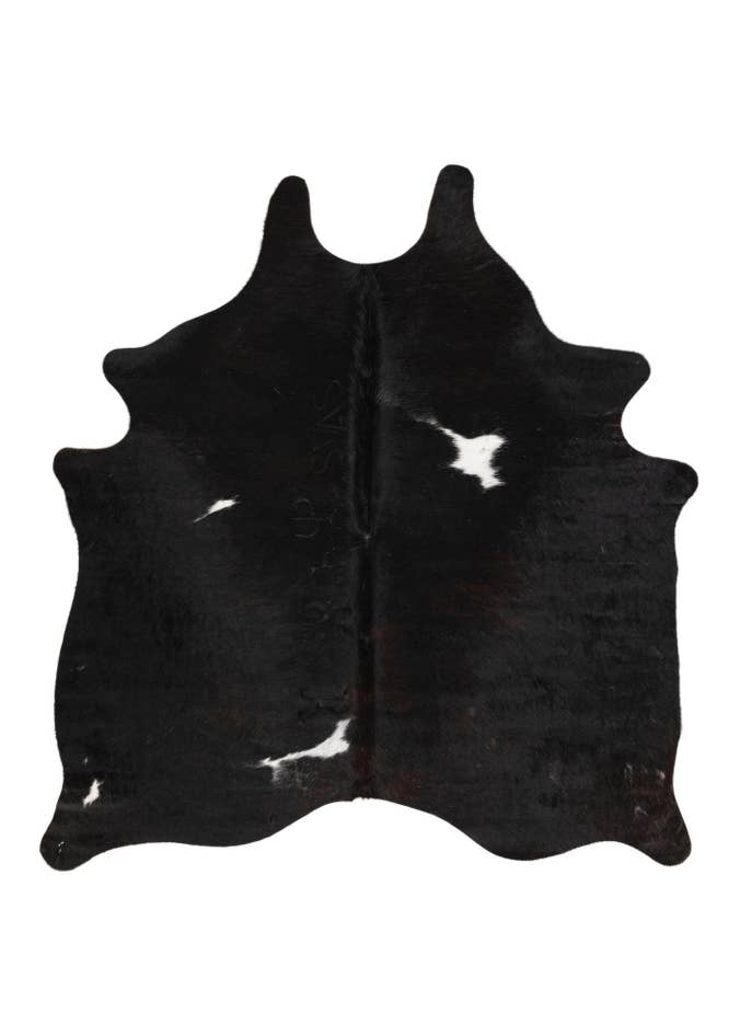 Detail image of 4' 8 x 5' 1 Cowhide Leather Square Rug