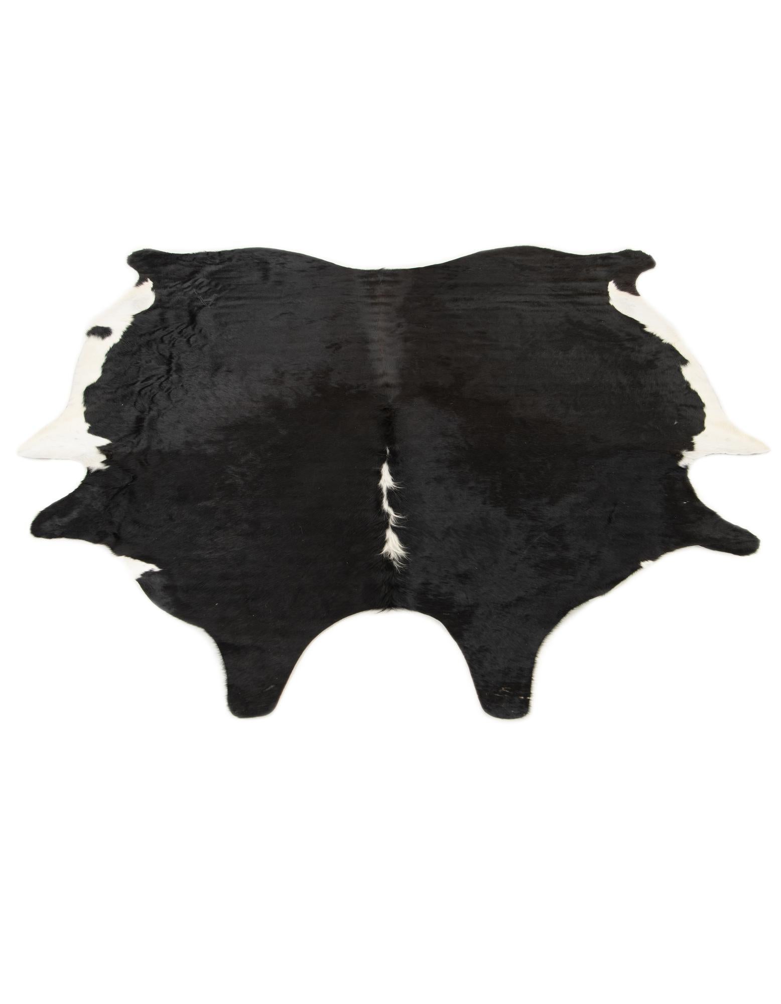 6' 8 x 7' Cowhide Leather Square Rug