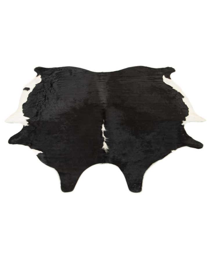 6' 8 x 7' Cowhide Leather Square Rug