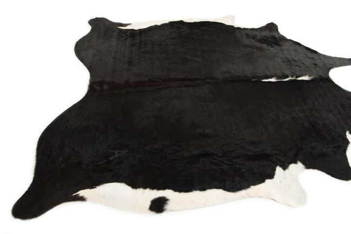 6' 8 x 7' Cowhide Leather Square Rug