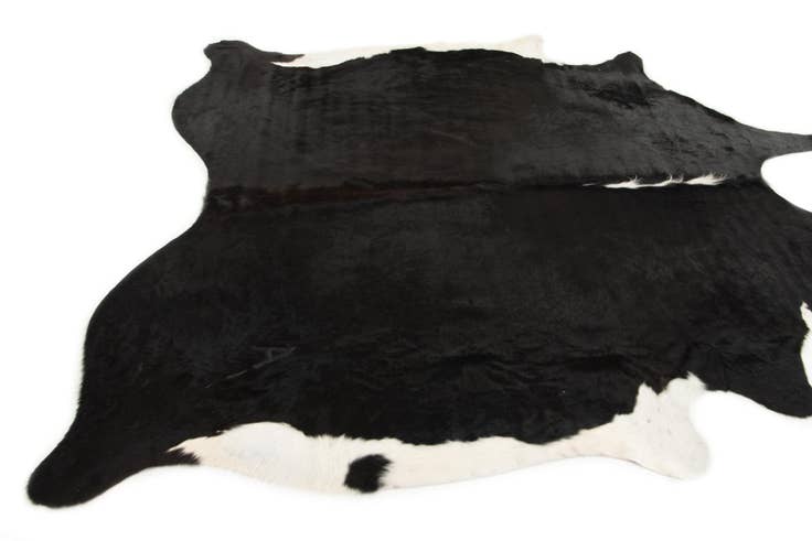 Detail image of 6' 8 x 7' Cowhide Leather Square Rug