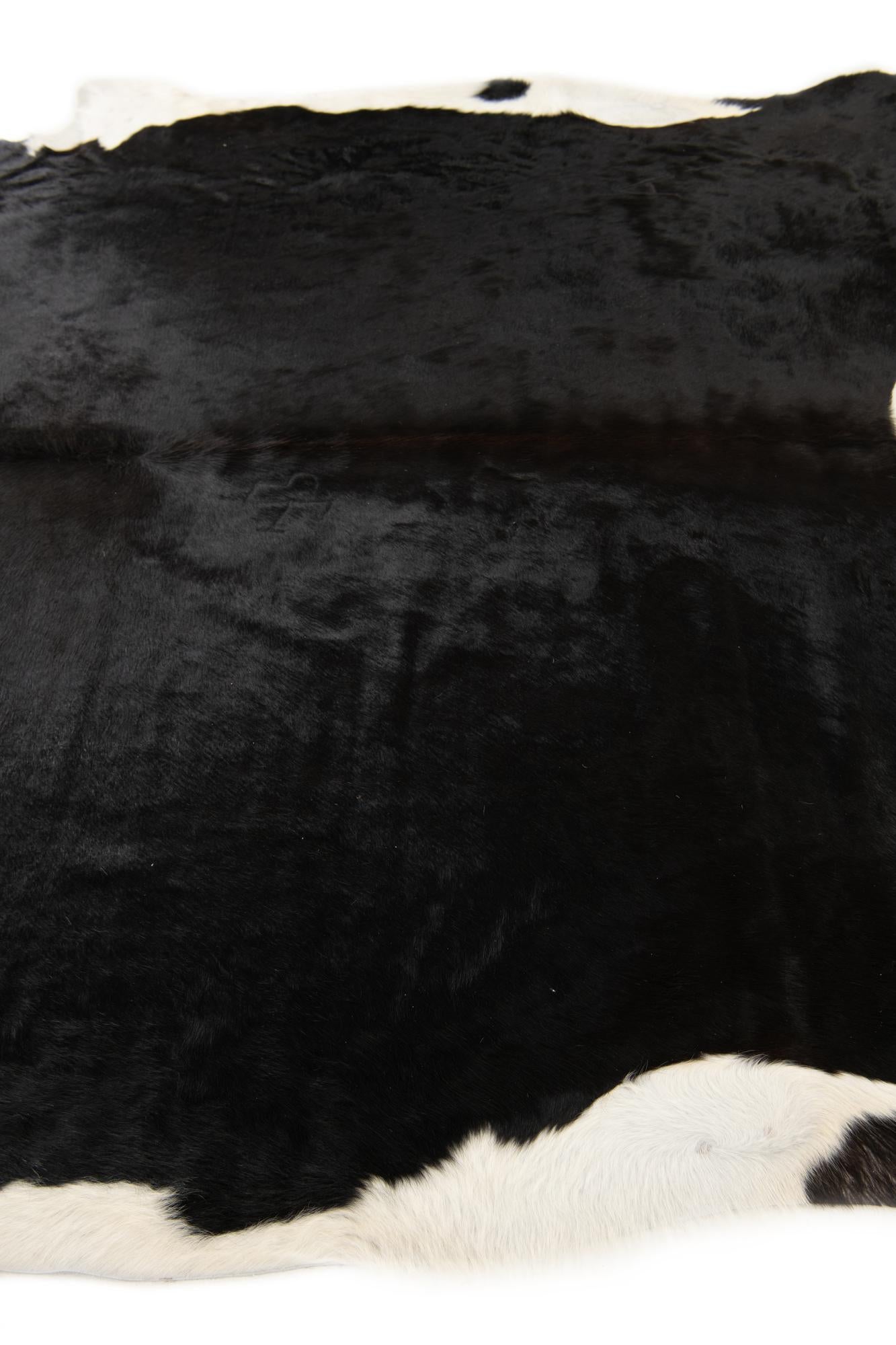 6' 8 x 7' Cowhide Leather Square Rug