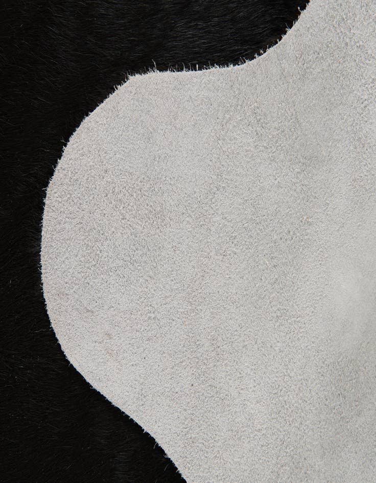 Detail image of 6' 8 x 7' Cowhide Leather Square Rug