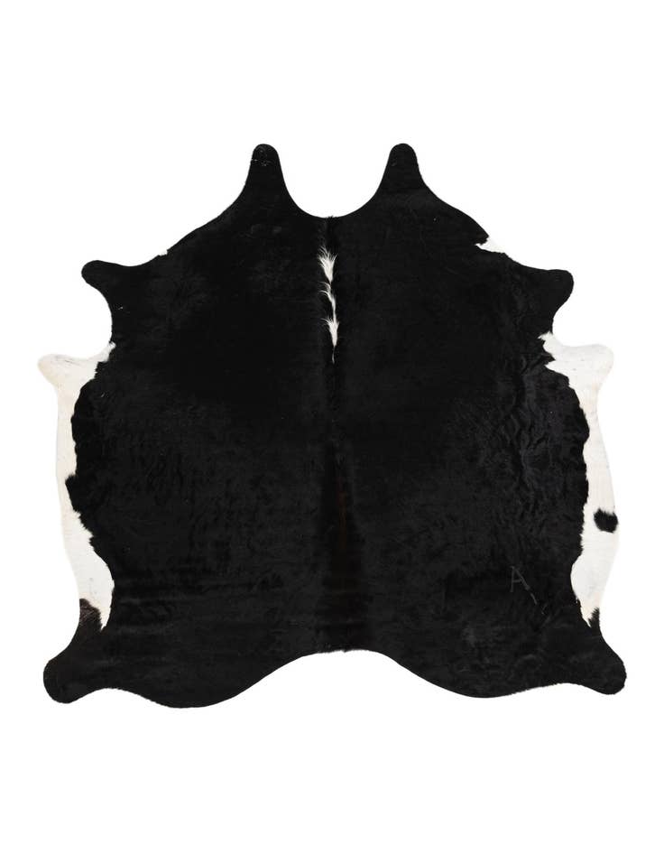 Detail image of 6' 8 x 7' Cowhide Leather Square Rug
