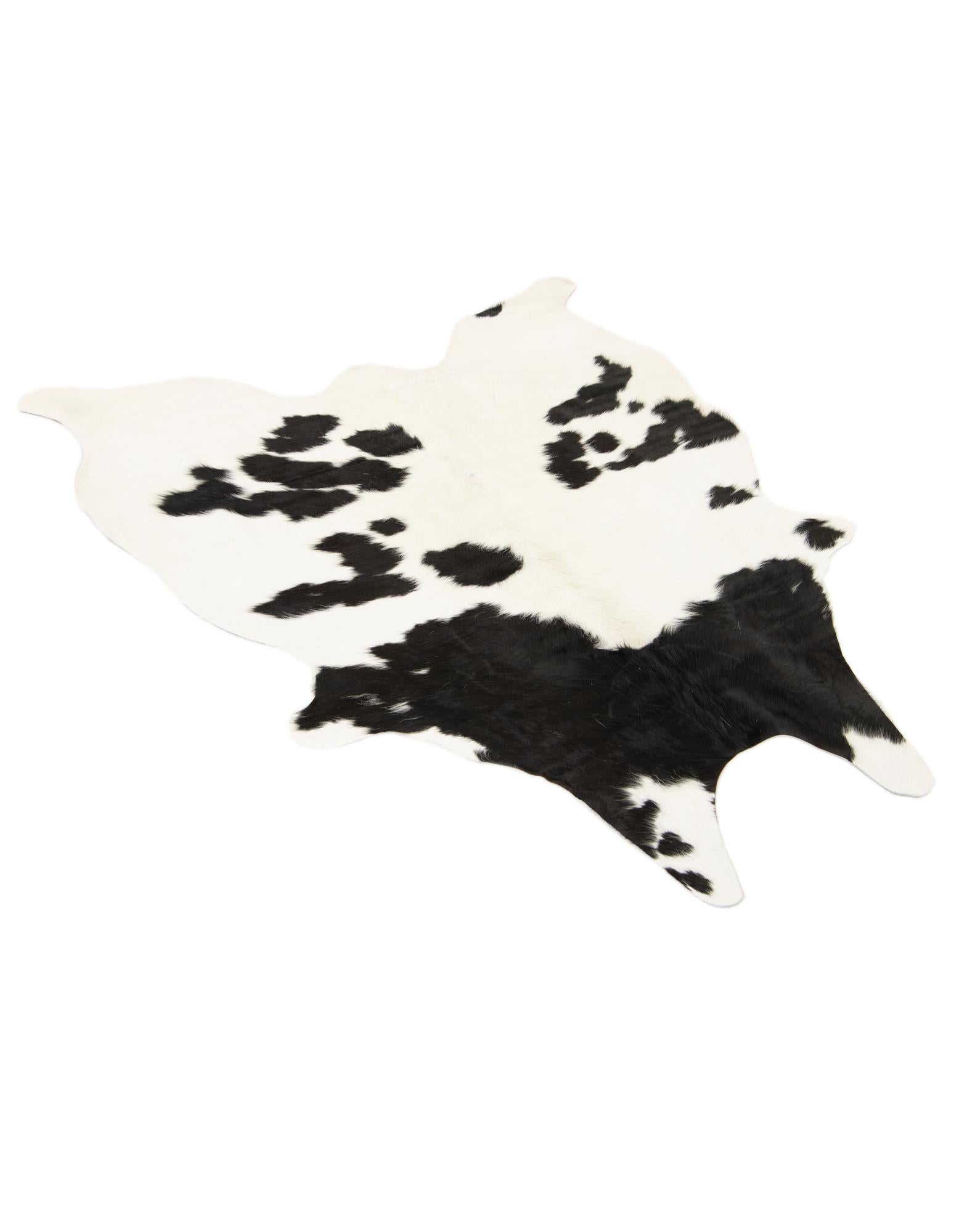 4' 11 x 5' 7 Cowhide Leather Square Rug