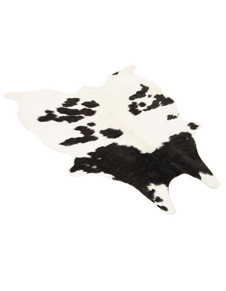 4' 11 x 5' 7 Cowhide Leather Square Rug