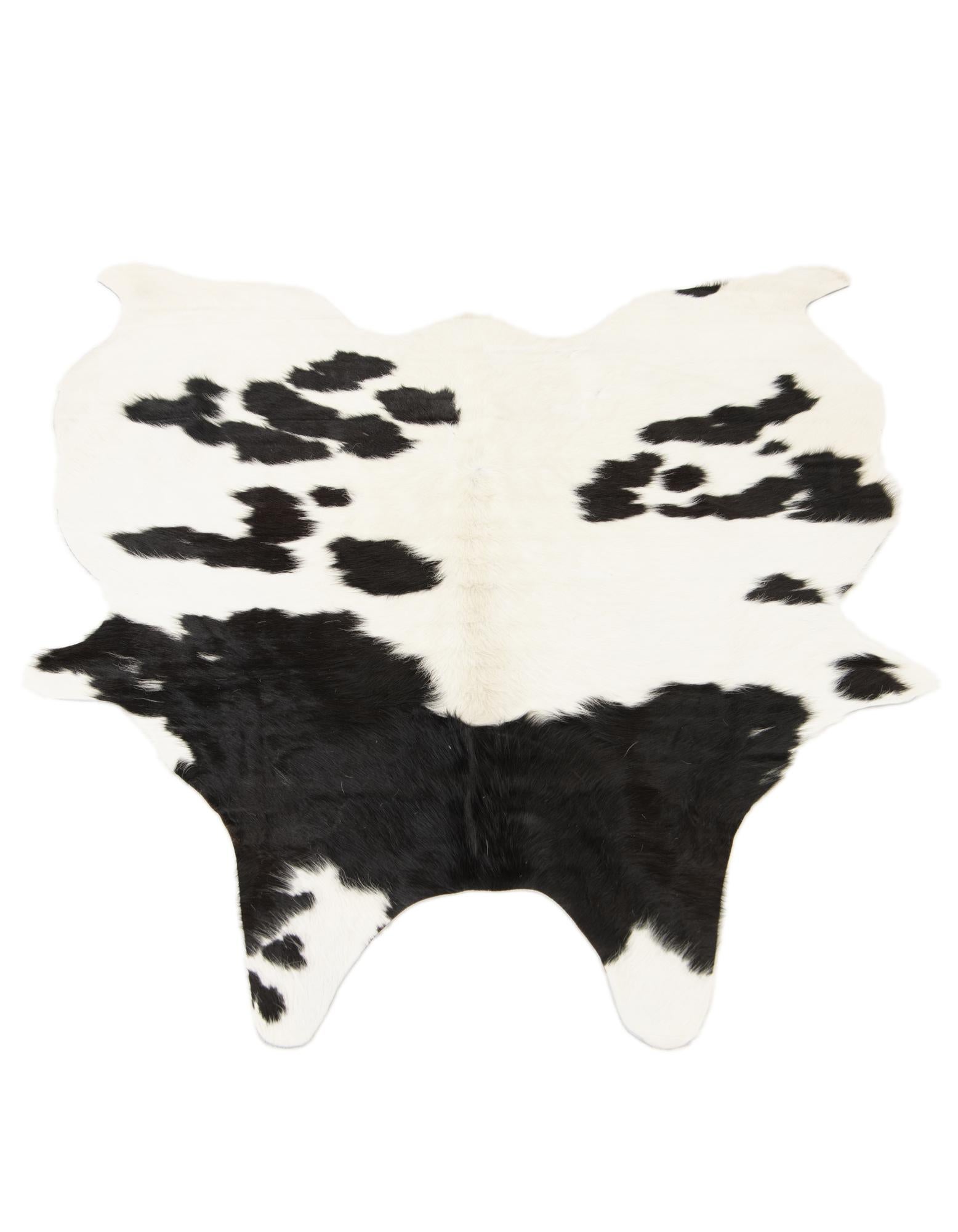 4' 11 x 5' 7 Cowhide Leather Square Rug