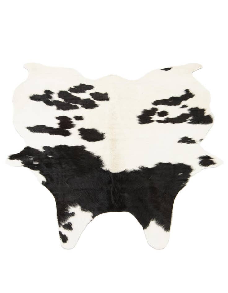 Detail image of 4' 11 x 5' 7 Cowhide Leather Square Rug