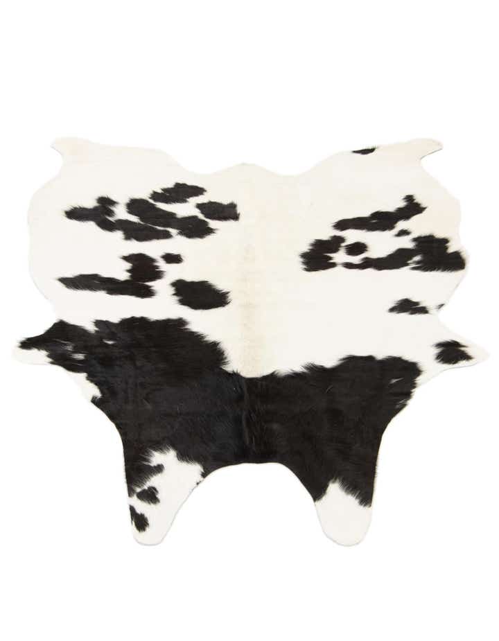 4' 11 x 5' 7 Cowhide Leather Square Rug