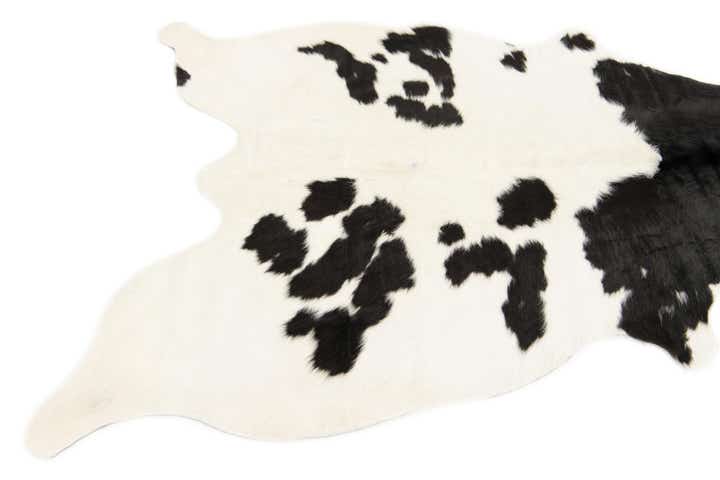 4' 11 x 5' 7 Cowhide Leather Square Rug