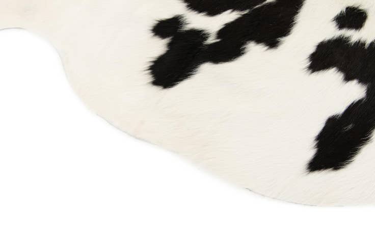 Detail image of 4' 11 x 5' 7 Cowhide Leather Square Rug