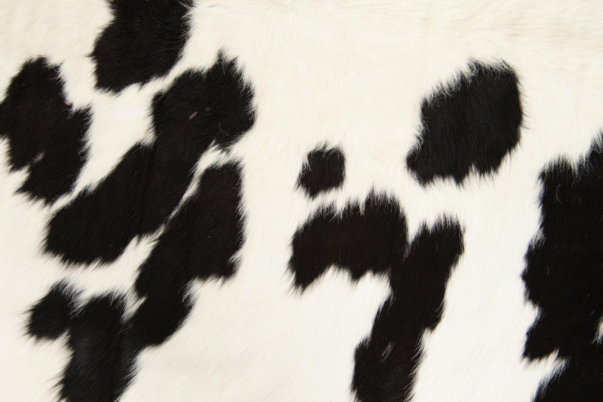 4' 11 x 5' 7 Cowhide Leather Square Rug