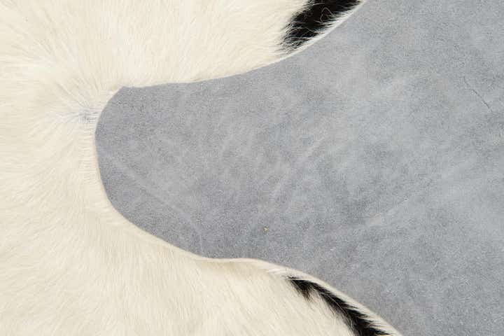 4' 11 x 5' 7 Cowhide Leather Square Rug