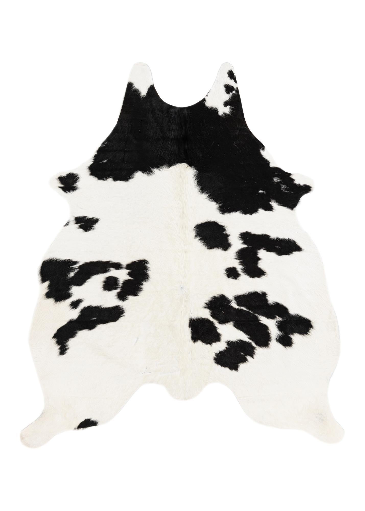 4' 11 x 5' 7 Cowhide Leather Square Rug