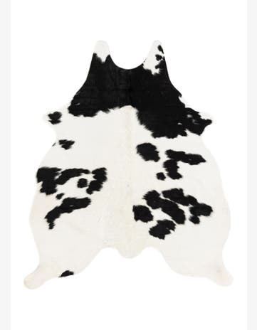 4' 11 x 5' 7 Cowhide Leather Square Rug