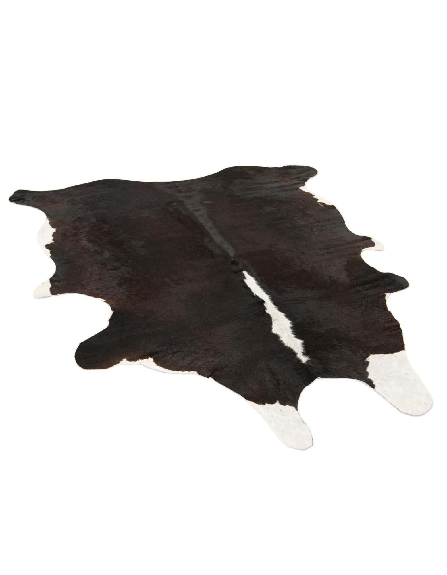 5' 10 x 6' 6 Cowhide Leather Square Rug