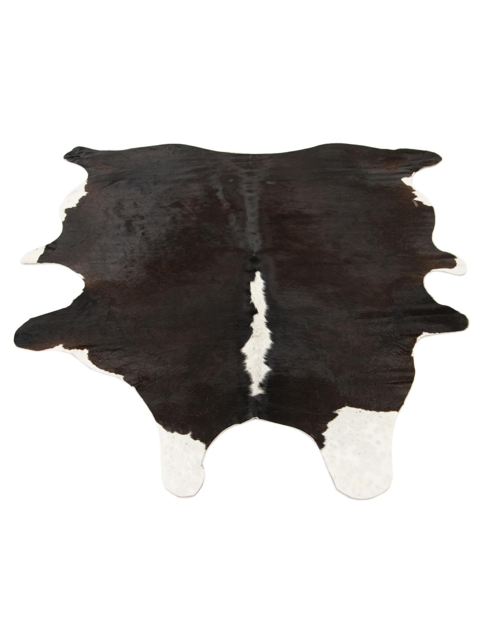 5' 10 x 6' 6 Cowhide Leather Square Rug