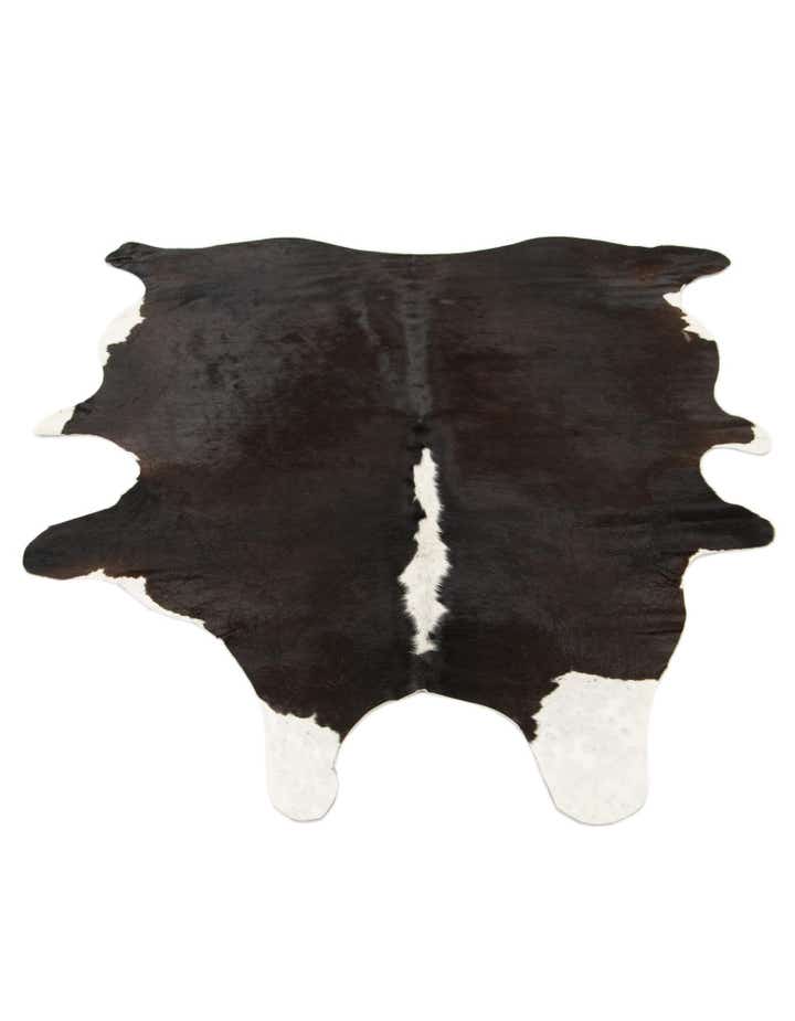5' 10 x 6' 6 Cowhide Leather Square Rug
