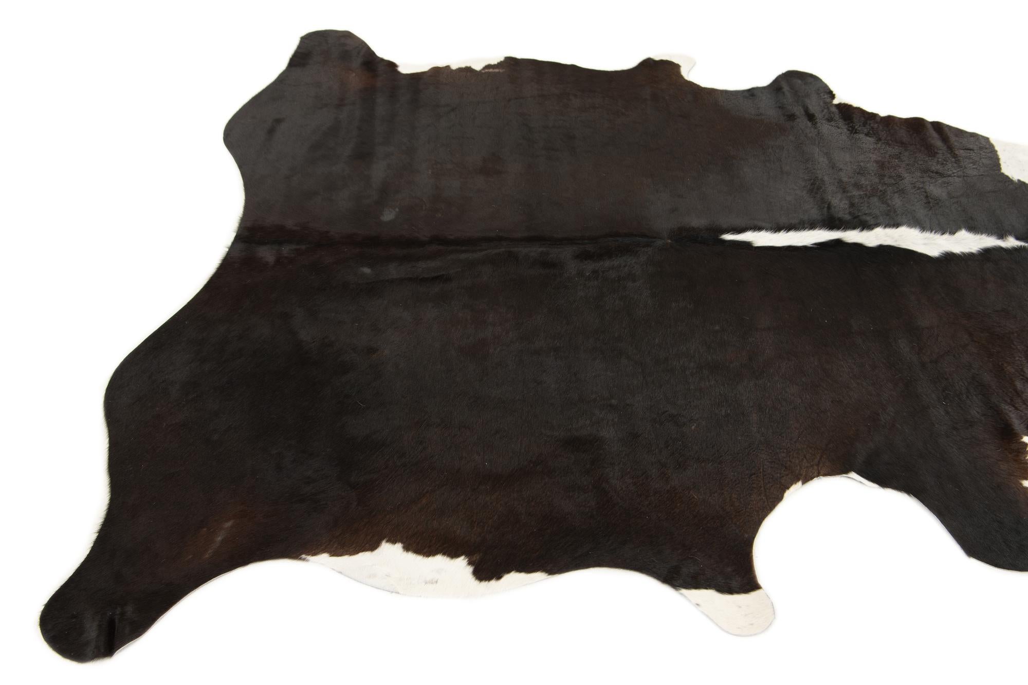 5' 10 x 6' 6 Cowhide Leather Square Rug
