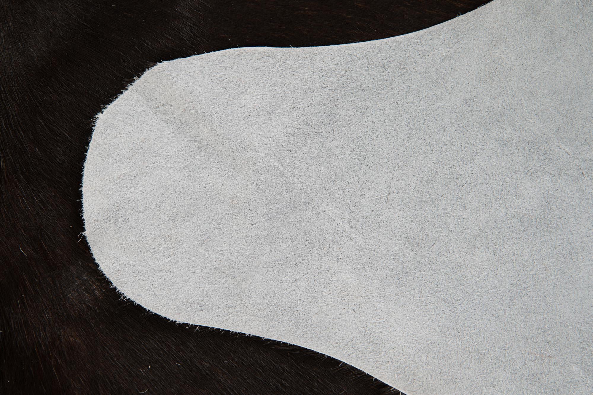 5' 10 x 6' 6 Cowhide Leather Square Rug
