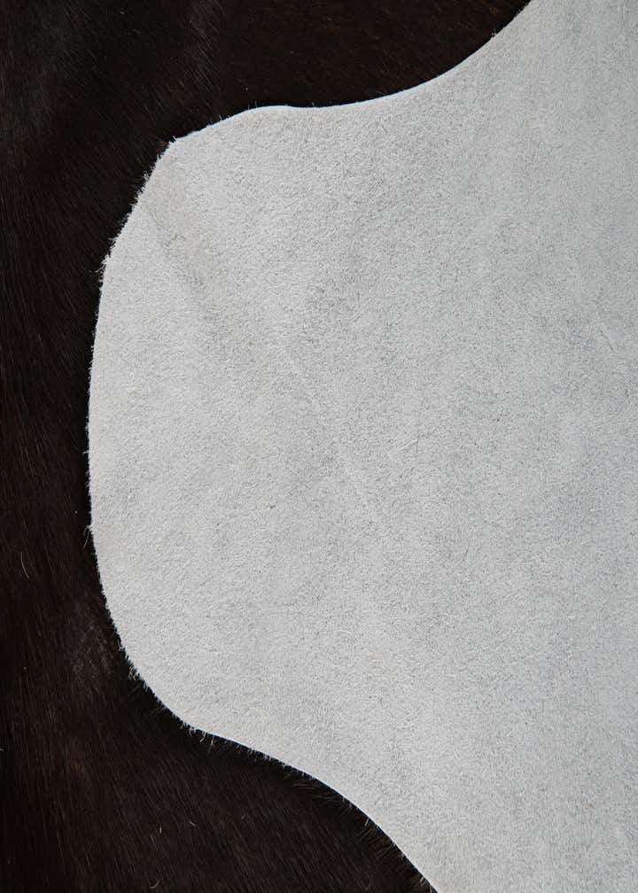 5' 10 x 6' 6 Cowhide Leather Square Rug