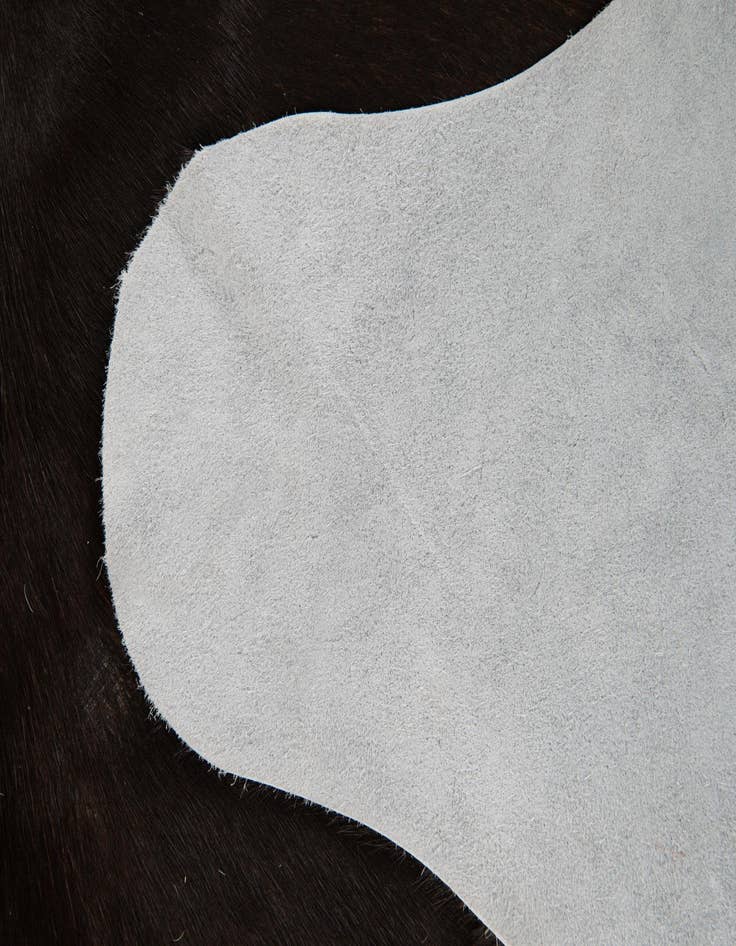 Detail image of 5' 10 x 6' 6 Cowhide Leather Square Rug